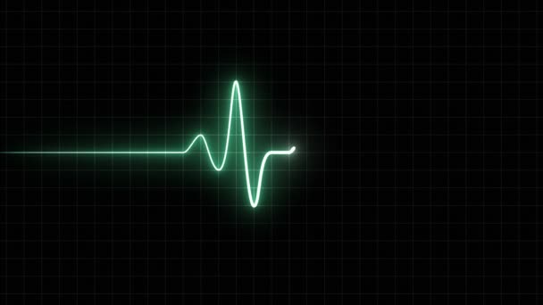 Οθόνη EKG 60 Bpm βρόχο, πράσινο w / πλέγμα - Πλάνα, βίντεο