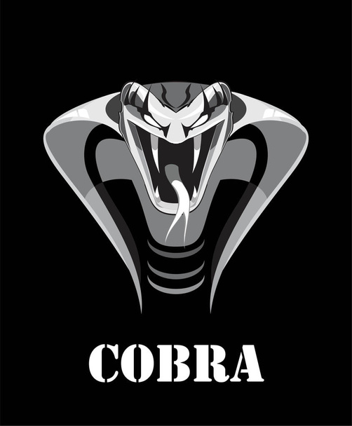 Cobra. Rey Cobra. cabeza de serpiente
. - Vector, Imagen