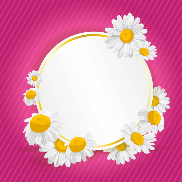spring summer print with daisies - Vector, Imagen