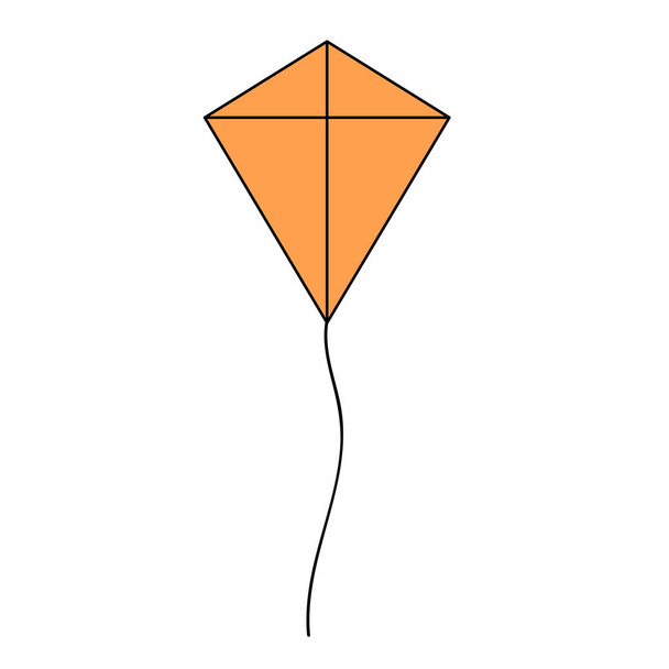 Kitesurfing w prostym stylu - Wektor, obraz