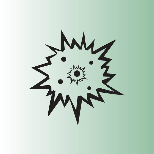 flache Explosion Symbol, Vektorillustration  - Vektor, Bild