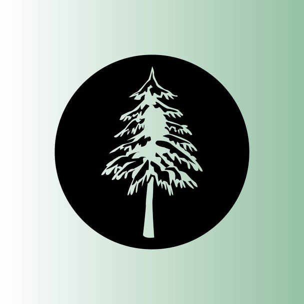 icône de l'arbre, illustration vectorielle de l'épinette
 - Vecteur, image