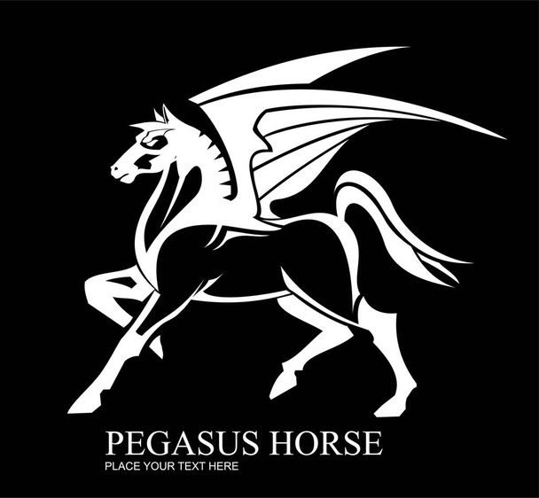 Pegasus. Stojící pegasus - Vektor, obrázek