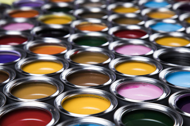 Paleta de cores, fundo da lata
 - Foto, Imagem