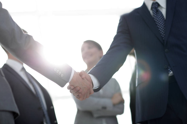background image of handshake of business people . - Foto, Imagen