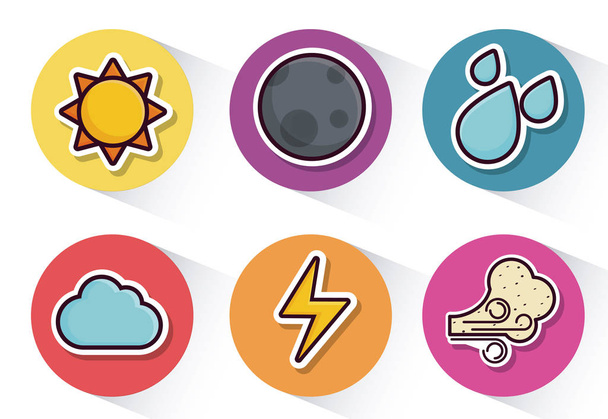 weather related icons - Vector, Image