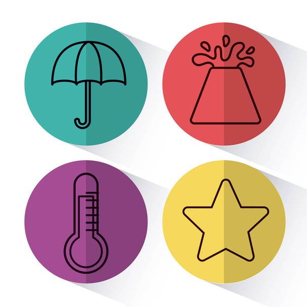 weather related icons - Vector, Image