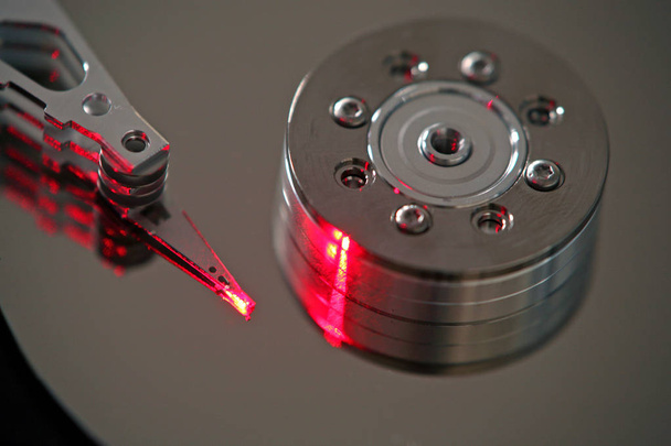close up of computer hard drive disk - Photo, Image