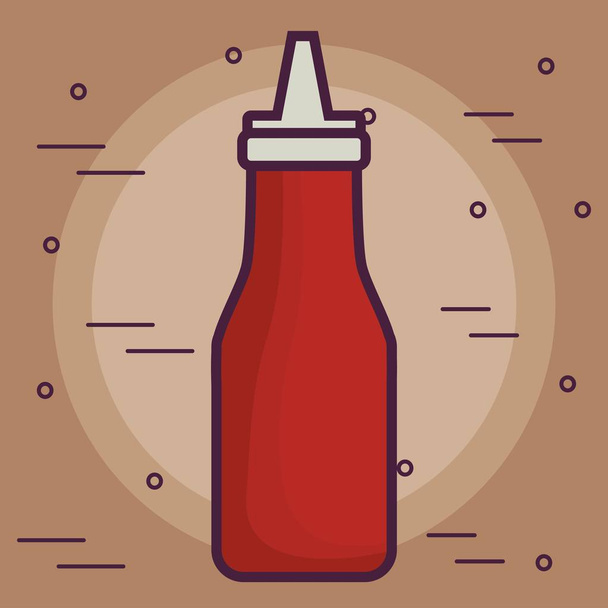 ketchup fles pictogram - Vector, afbeelding