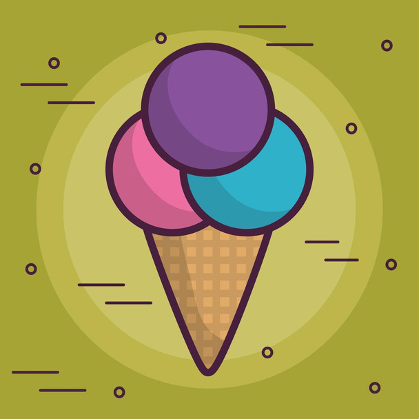 Icono de helado - Vector, imagen
