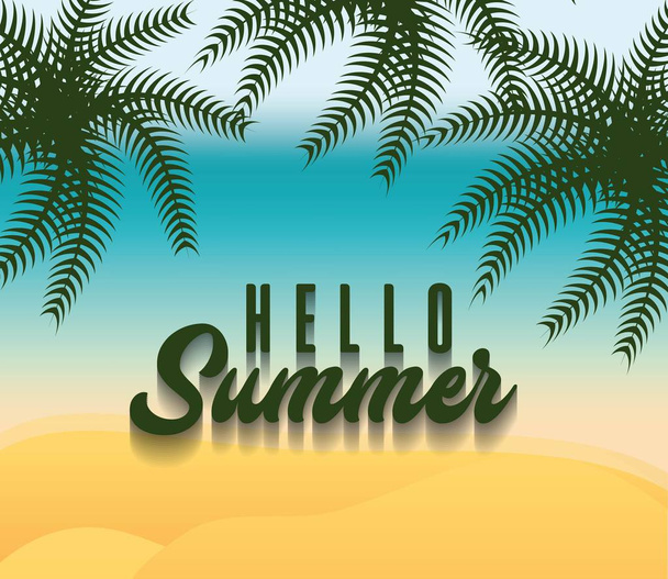 Hola diseño de verano
 - Vector, Imagen