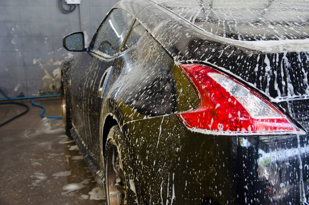 洗車の泡 - 写真・画像