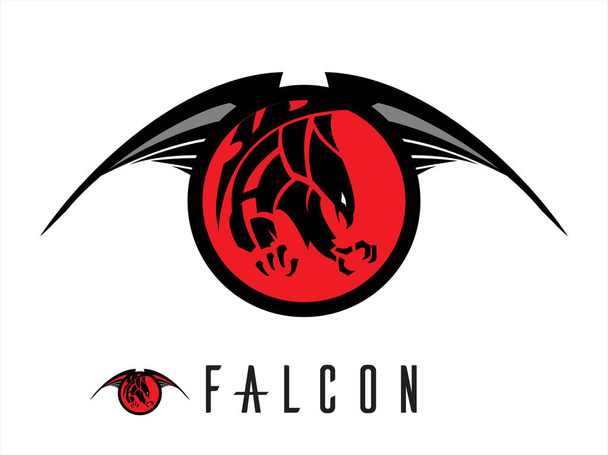 Orel. unikátní design útočících falcon - Vektor, obrázek