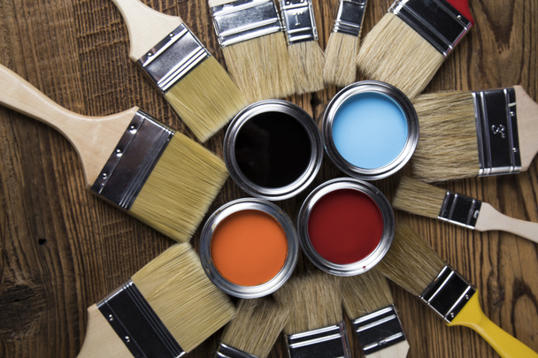 narzędzia do malowania i akcesoria na remont domu - Zdjęcie, obraz