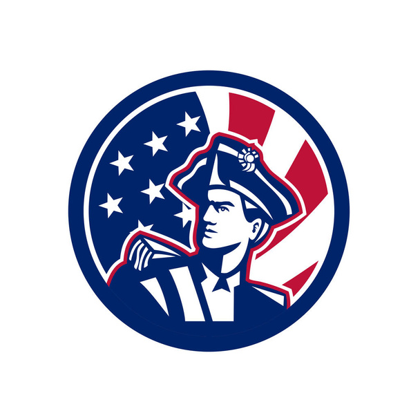 アメリカの愛国者アメリカの旗のアイコン - ベクター画像
