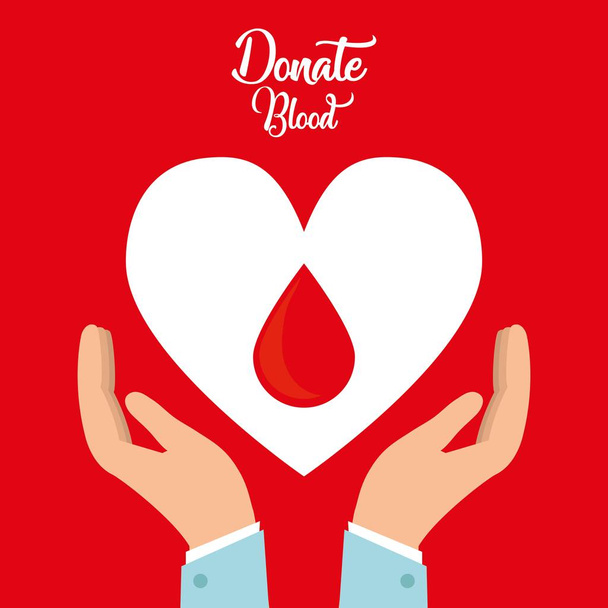 Vér adományozása design - Vektor, kép