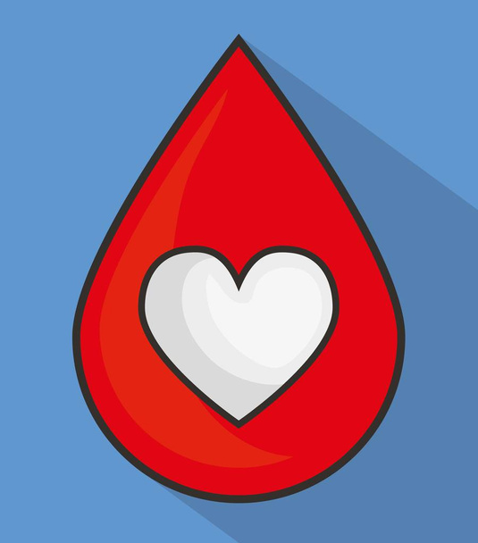 Projekt oddawania krwi - Wektor, obraz