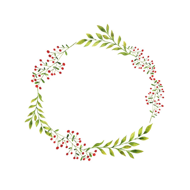 vector illustration design of green wreath of leaves pattern  - Вектор, зображення