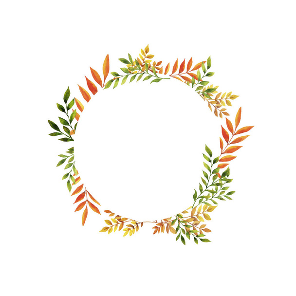 vector illustration design of green wreath of leaves pattern  - ベクター画像