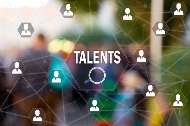 Suche nach talentierten Mitarbeitern, Personal auf dem Touchscreen - Foto, Bild