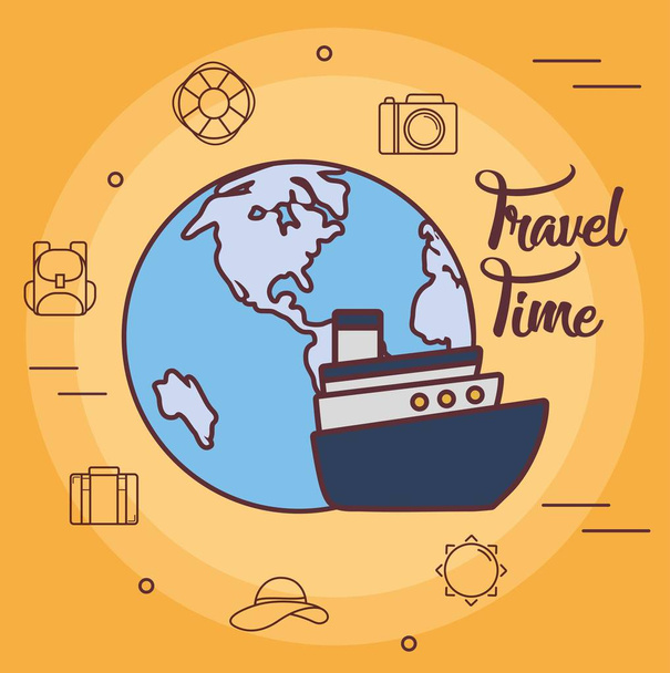 travel time design - Vector, Image
