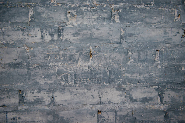 Gray brick wall background. Texture of painted brick. - Fotó, kép