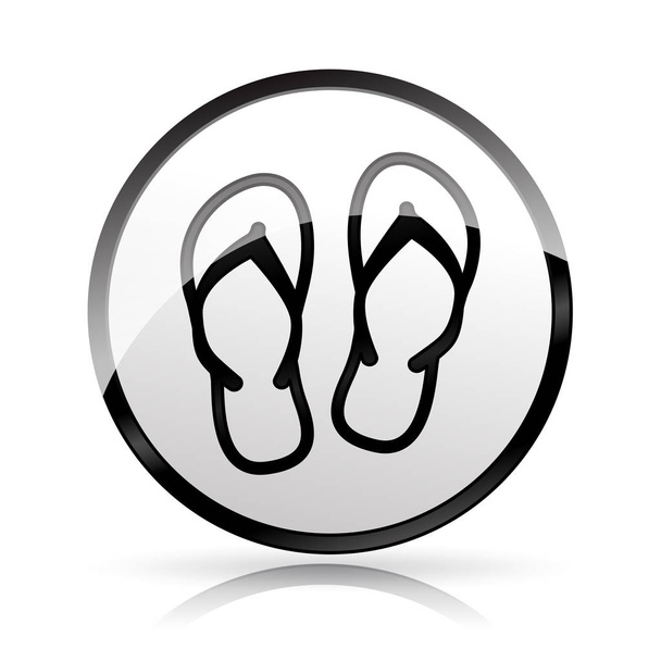 flip flop ikon fehér háttér - Vektor, kép