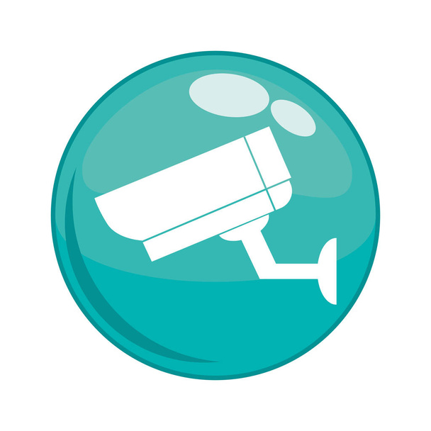CCTV kamera gomb ikon - Vektor, kép