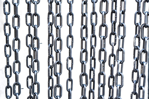 Steel chain curtain to decorate the entrance instead of doors. - Photo, Image