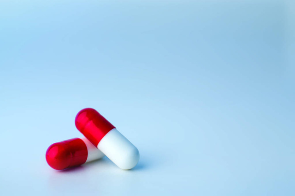 View of Medical healthcare pills isolated on a background  - Foto, afbeelding