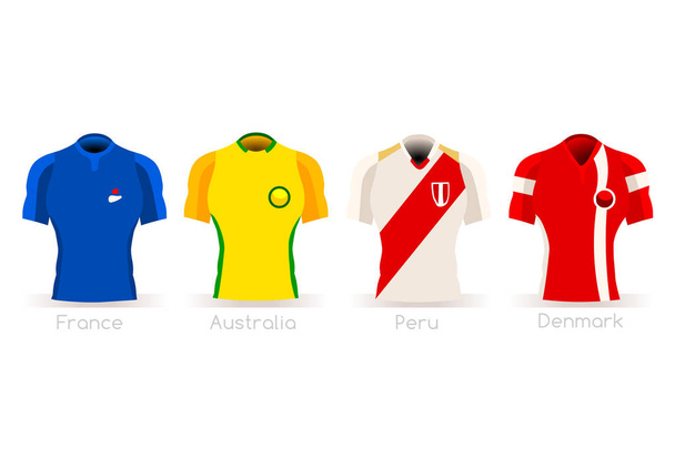 World Cup Group C Team Uniform - Vector, Image