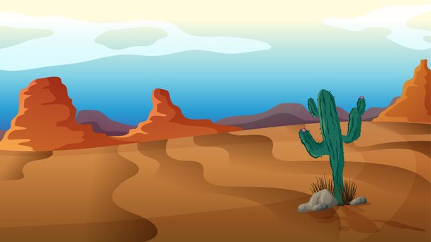 ein trauriger Kaktus - Vektor, Bild
