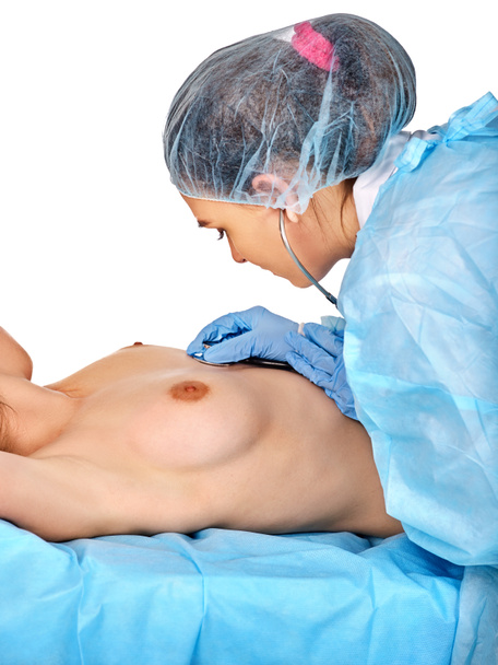 Χειρουργική επέμβαση του μαστού του μέρος του σώματος. Εμφυτεύματα για αυξητική επέμβαση. - Φωτογραφία, εικόνα