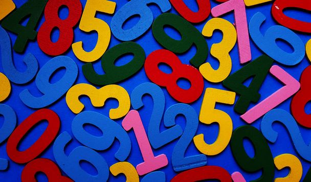 Background of numbers. from zero to nine. Background with numbers. Numbers texture - 写真・画像
