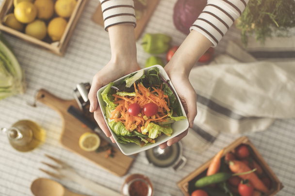Salad diet healthy nutrition concept - Photo, Image