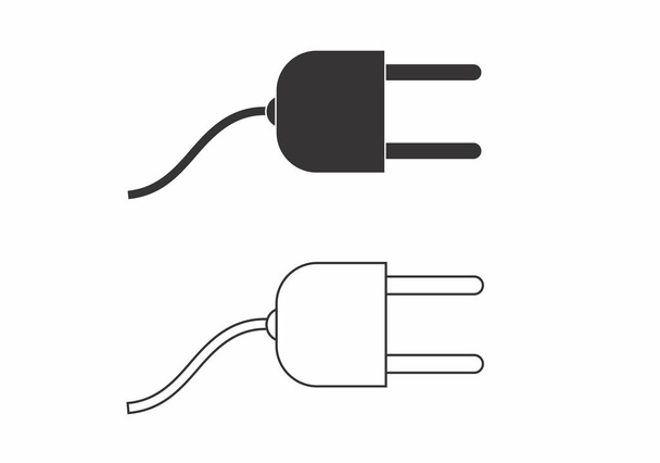 twee elektrische stekkers - Vector, afbeelding