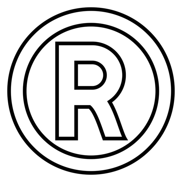 Simbolo icona del copyright colore nero illustrazione stile piatto immagine semplice
 - Vettoriali, immagini