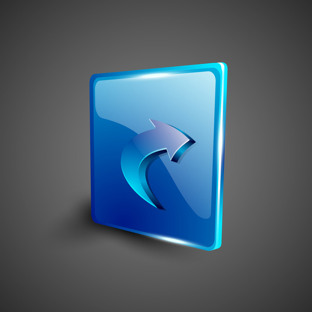 Glossy 3D web 2.0 right arrow symbol icon set. EPS 10. - Vektor, kép