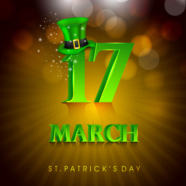 Saint Patrick's Day background or greeting card with Leprechaun - Vektor, kép