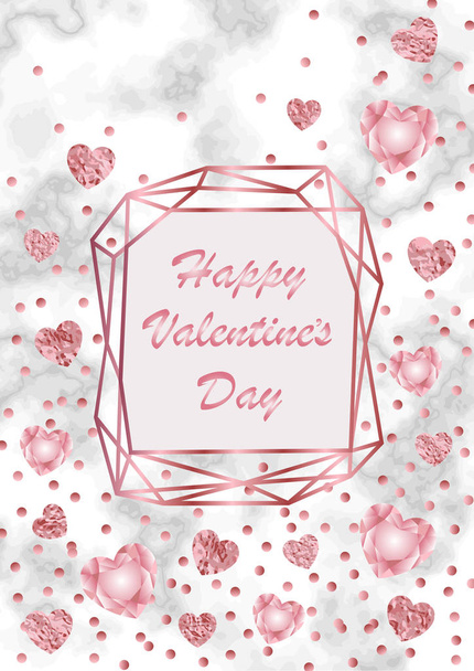 Happy Valentines Day Greeting Card - Vector, Image