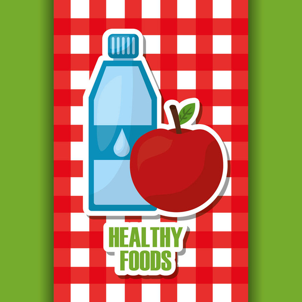 healthy foods lifestyle - Vector, afbeelding