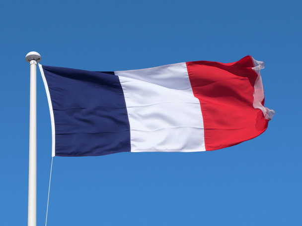 francia zászló fúj a szél. - Fotó, kép