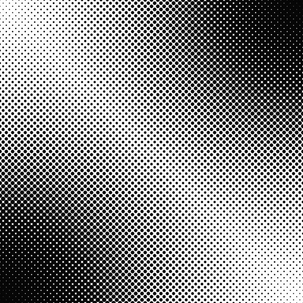 abstrakte geometrische Halbtonmuster Hintergrund - monochromes Vektorgrafik-Design - Vektor, Bild