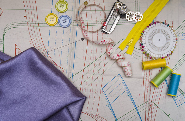 pattern cutting and sewing - Fotografie, Obrázek