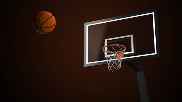 Basketbol topu ile basketbol Arena - Fotoğraf, Görsel