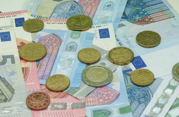 Banknotów i monet, Unia Europejska - Zdjęcie, obraz