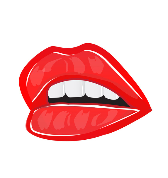 Red lips - Vetor, Imagem