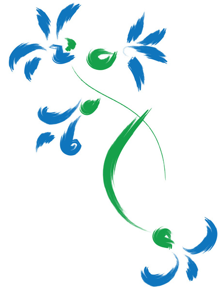 Натюрморт з синіми квітами
 - Вектор, зображення