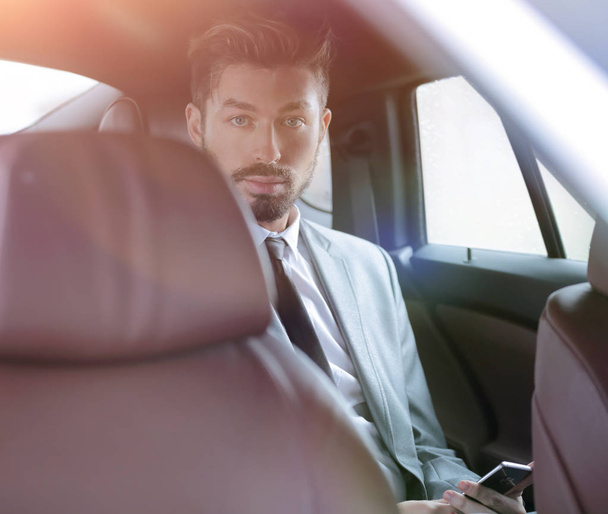 Handsome business man in car. - Photo, Image