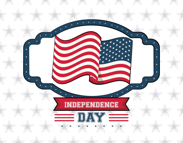 Verenigde Staten Onafhankelijkheid dagkaart - Vector, afbeelding
